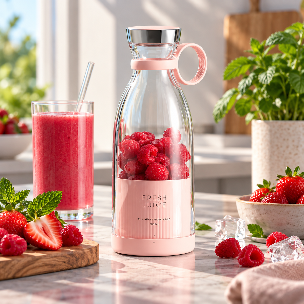 Portabel Elektrisk Mini-Juicer med USB, 350 ml