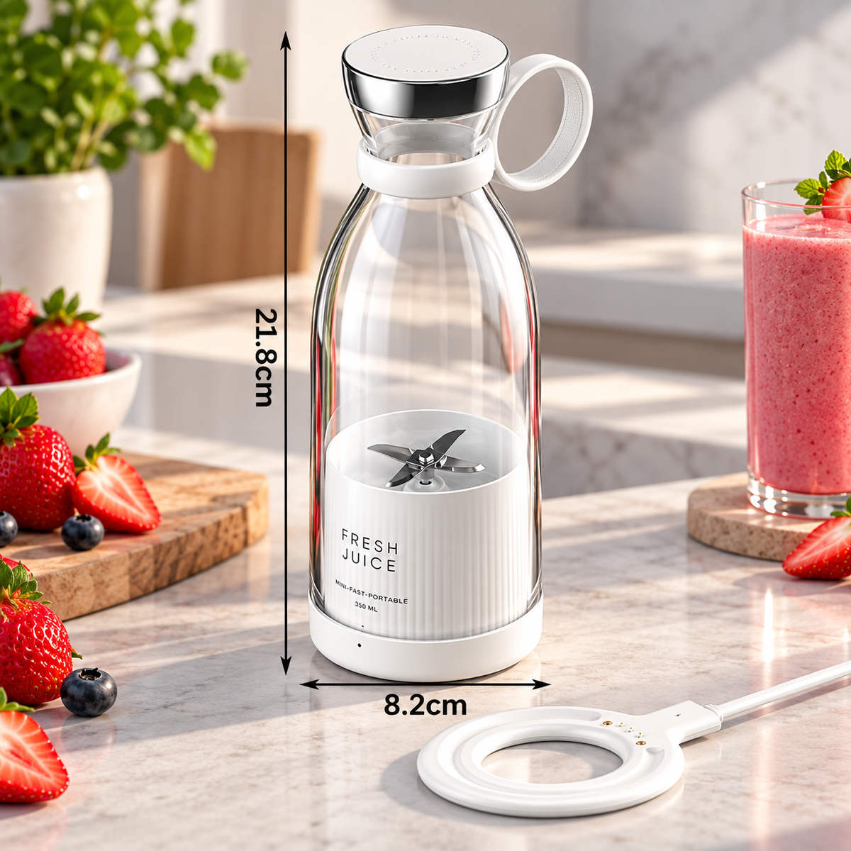Portabel Elektrisk Mini-Juicer med USB, 350 ml