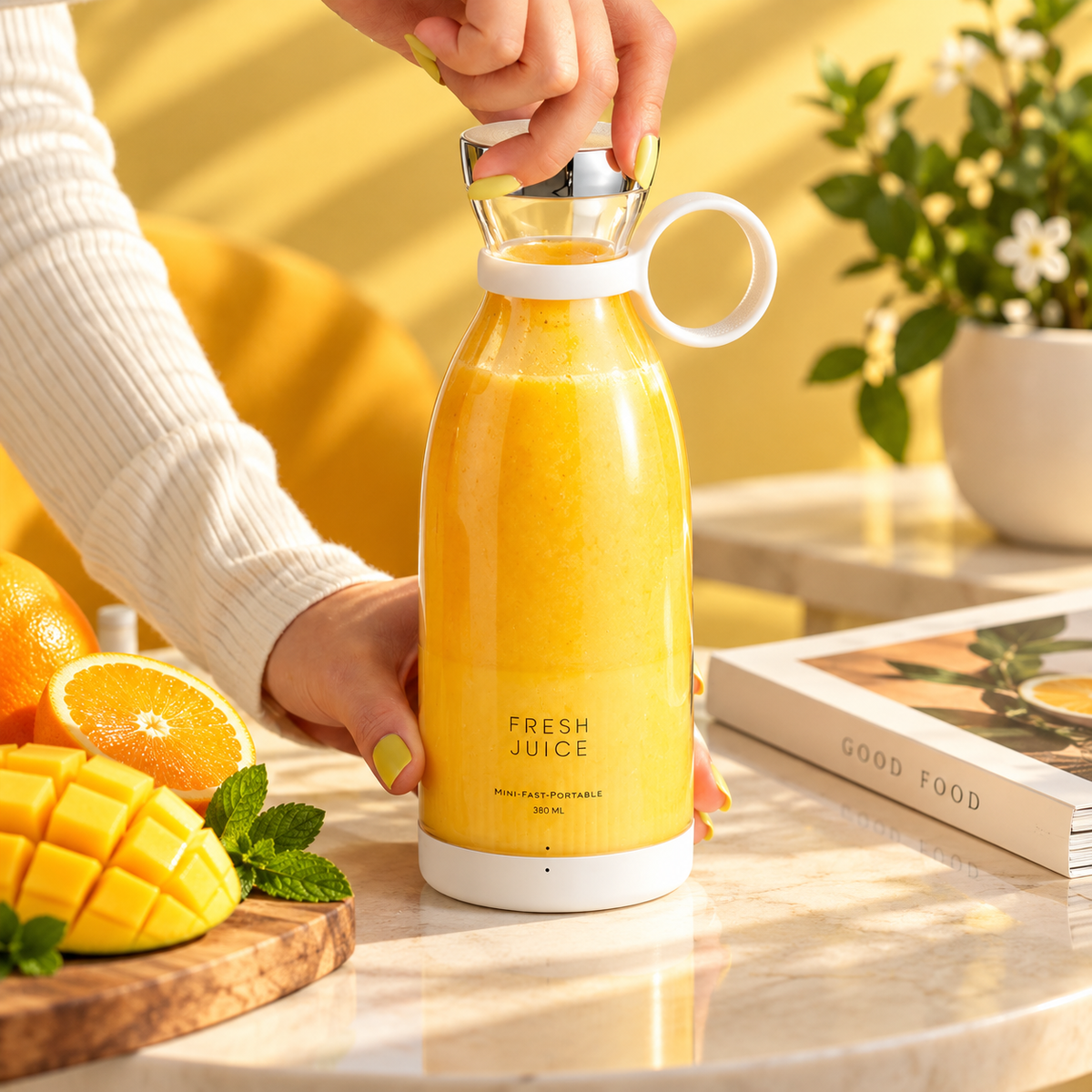 Portabel Elektrisk Mini-Juicer med USB, 350 ml