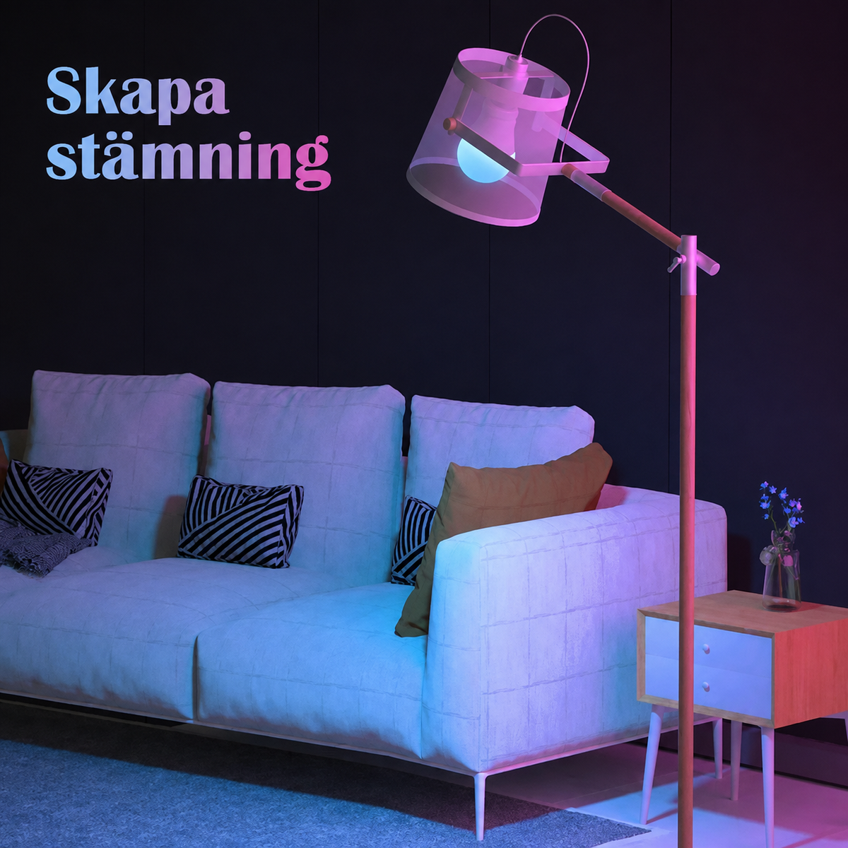 RGB LED Glödlampa Med Fjärrkontroll – 16 Färger, Dimbart