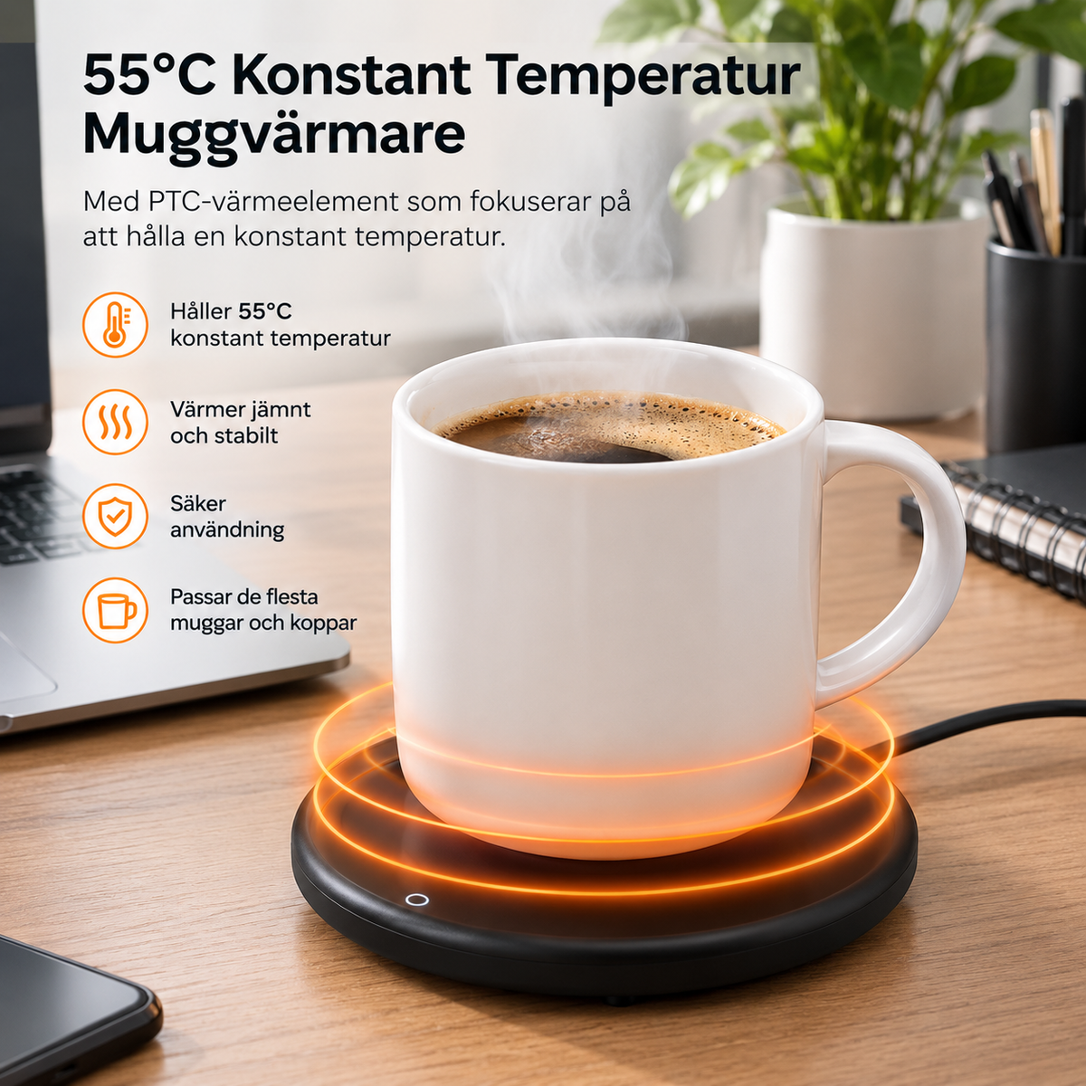 USB-muggvärmare – Håll kaffe och te varmt längre