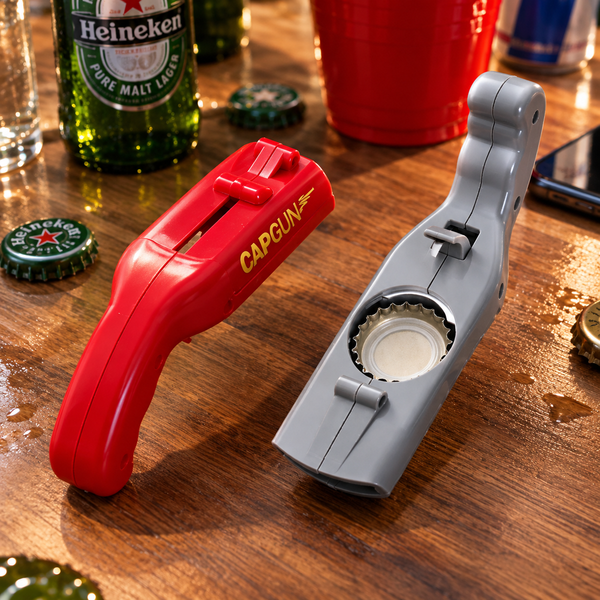 Rolig kapsylpistol flasköppnare för fest och bar