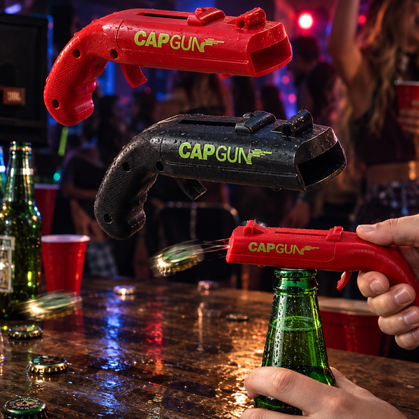 Rolig kapsylpistol flasköppnare för fest och bar