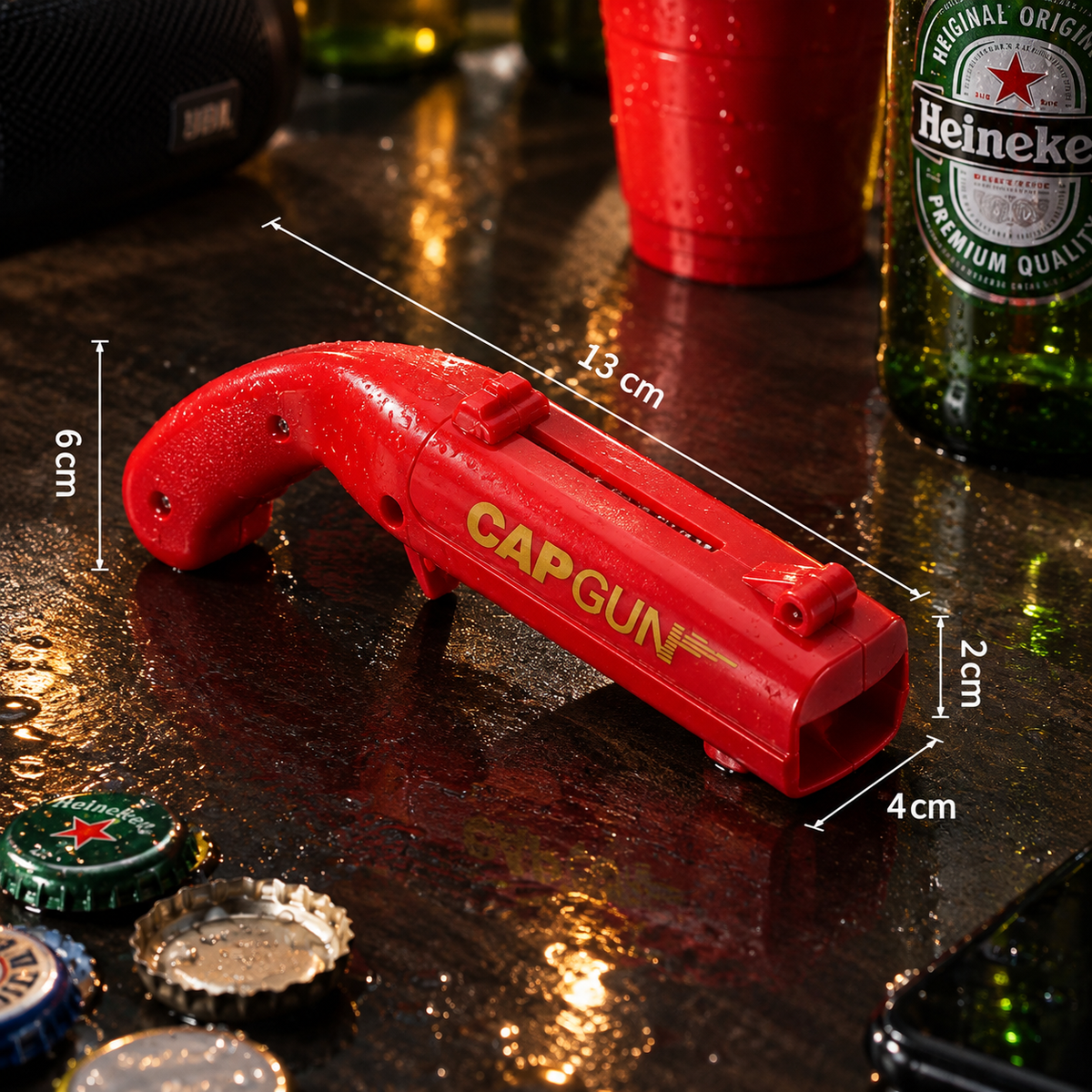 Rolig kapsylpistol flasköppnare för fest och bar