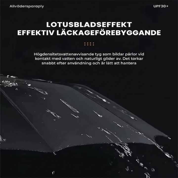 Automatiskt Vindstarkt Paraply Med UV-Skydd