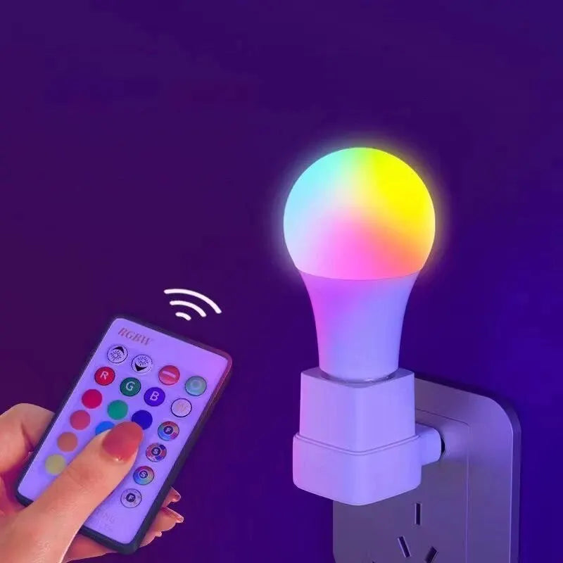 RGB LED Glödlampa Med Fjärrkontroll – 16 Färger, Dimbart