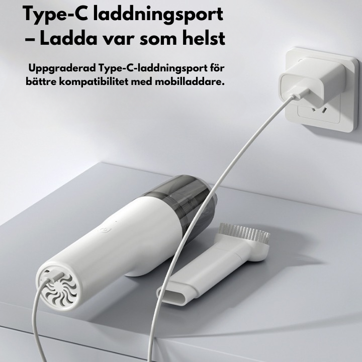 Portabel Handdammsugare Mini – Trådlös och Lätt